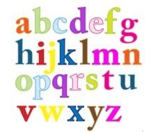 CLIP ART of the colorful ALPHABET