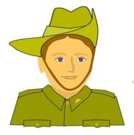 Digger Anzac Soldier drawing