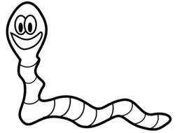 funny worm as a picture for clipart