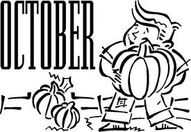 drawing Pumpkin Caption October