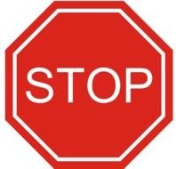 stop sign template on white background