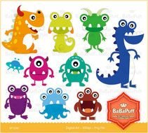 Instant Downloads Little Monsters For By Babapuff On Etsy