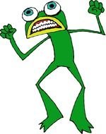 Clipart of Upset frog