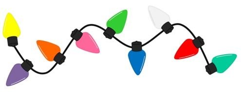 Dont christmas garland with colored lights