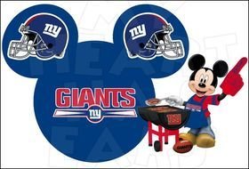 New York Giants Football With Mickey Mouse Instant Download Digital