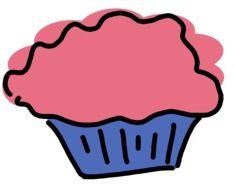 Cupcake with pink cream