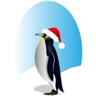Clip Art Free Downloads 151 Penguin Red Santa Hat Vector