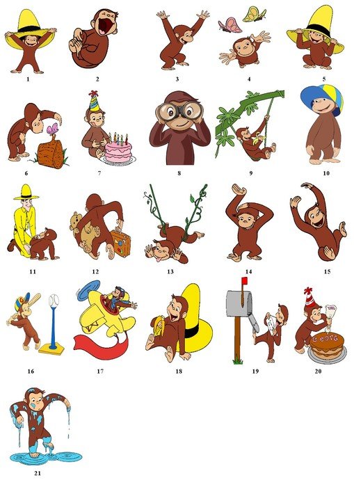 Clipart of types of monkeys