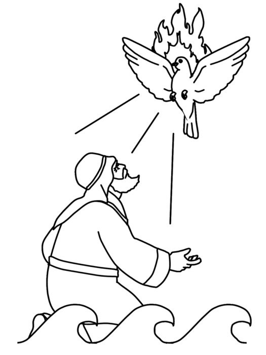 black and white picture of an old man with a dove