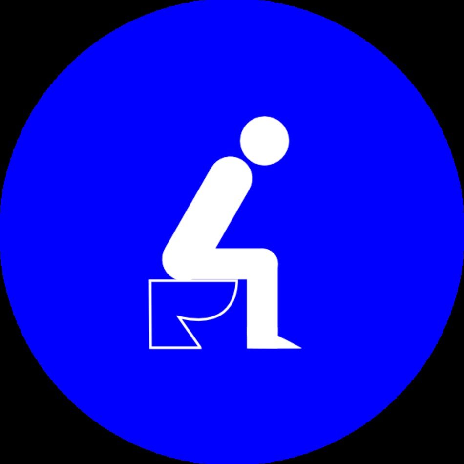 Sitting On Toilet drawing