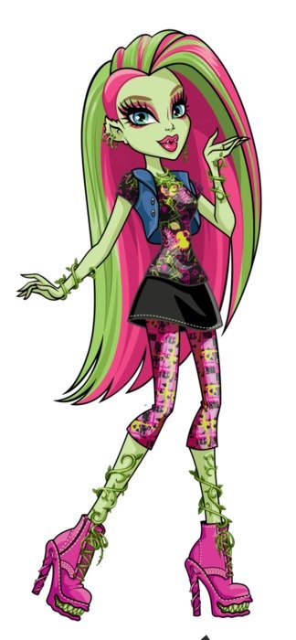 Monster High Girl with Pink Green Hair