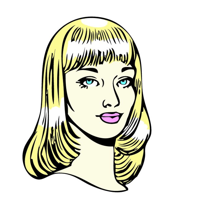 Folioglyphs Woman With Bangs