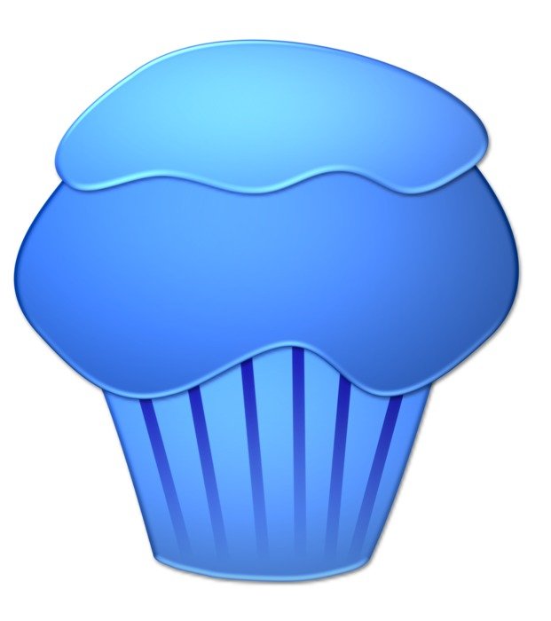 Clip art of the Blueberry cupcake