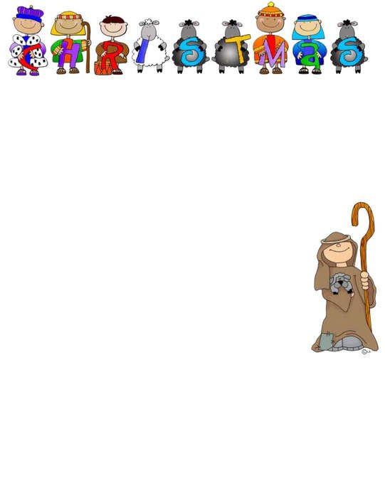 actors in a christmas theater as a graphic image