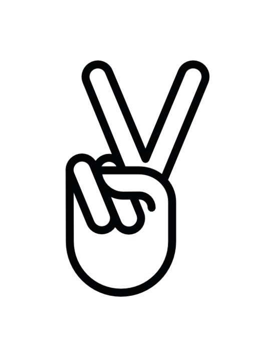 Sketches Of Peace Sign &ndash; Hand