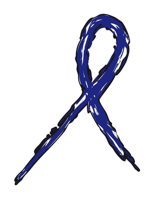 symbol of colon cancer as a graphic image