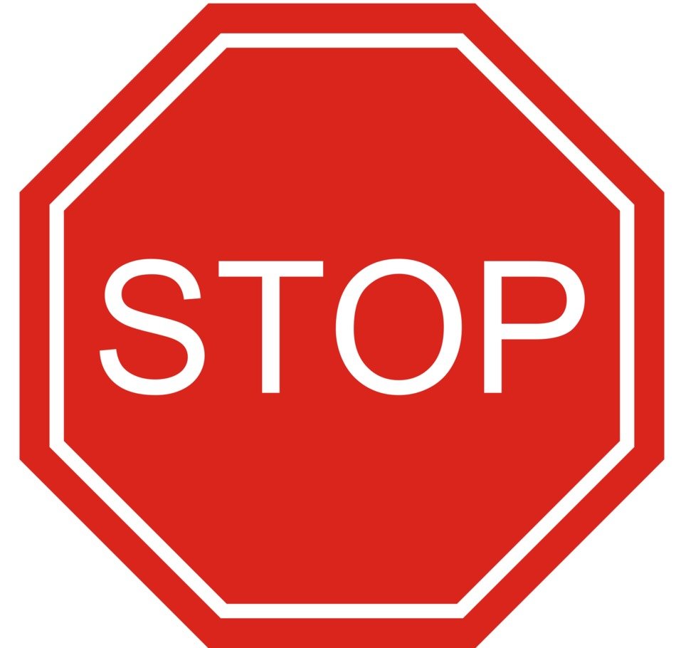 stop sign template on white background