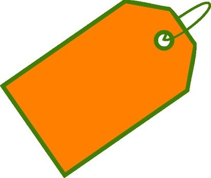 Orange Sale Tag At Clkercom Vector Online