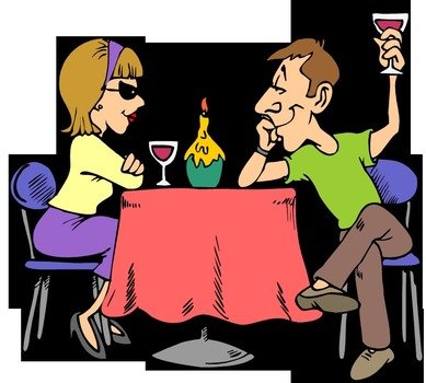 Cartoon Drawing Of A Young Couple At Dinner free image download Cartoon Drawing Of A Young Couple At Dinner free image download