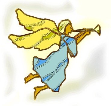 Angel With Trumpet Free Christian Graphic clipart