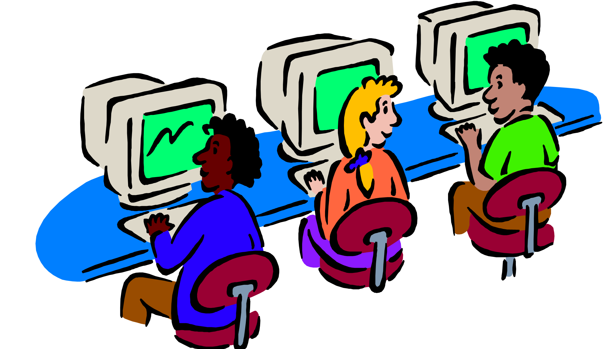 Computer class drawing free image download