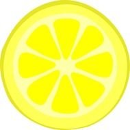 Clipart of yellow Lemon slice