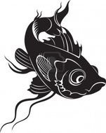 big black fish as a graphic image