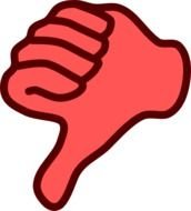 Red Thumbs Down At Clkercom Vector Online