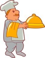 animated cartoon with plate