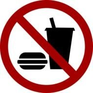 No Food and Drink, prohibition sign