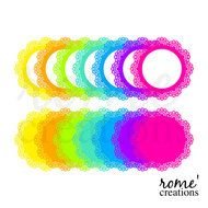 Scallop Circles Digital Frames Set Scrapbooking