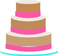 drawn three-story cake