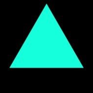 Green triangle drawing