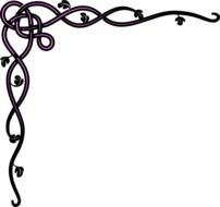 Black & Pink Vine Border At Clkercom Vector