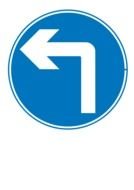 white arrow on a blue background drawing