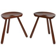 photo of two wooden stools