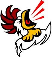 clipart of the screaming cock
