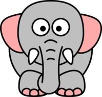 cartoon grey elephant