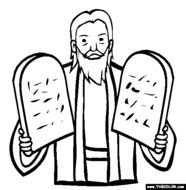 Ten Commandments Online Coloring Page