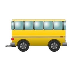 yellow bus as a picture for clipart