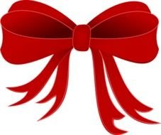 Clipart of big red bow