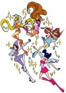 Winx Club as cartoon characters