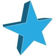 Clipart illustration of Blue Star icon