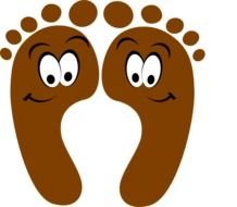 Brown Happy Feet At Clkercom Vector Online