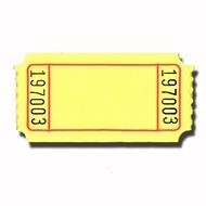 yellow ticket with number