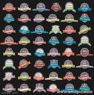 Vector Retro Label Set 100 Best Choice For High Quality Smopiccom