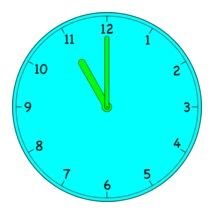 Clock Analog 11 Eleven Vector