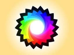 colorful spectral figure as a picture for clipart