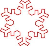 Red Snowflake Outline At Clkercom Vector Online