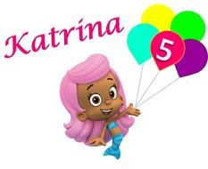 Katrina girl with colorful balloons